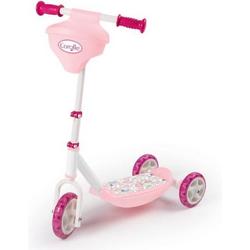 Roze scooter Carolle met stoeltje voor pop | driewieler step | kleuterstep | Patinette Smoby